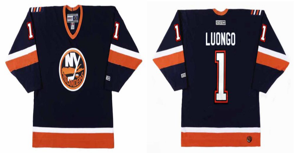 2019 Men New York Islanders 1 Luongo blue CCM NHL jersey